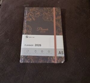 Lonely Oak 2026 A5 Floral Planner - Brown with Rose Gold Accents